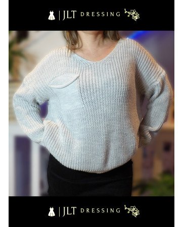 Pull COCOON Gris Perle